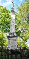 The Battle of Minisink monument in Goshen.