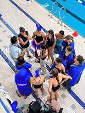 The Goshen girls’ swim team.