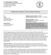 The DOL’s “Failure to Abate” notice.