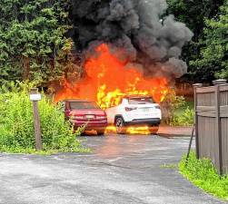 Officers responded to a report of a car fire on June 29.