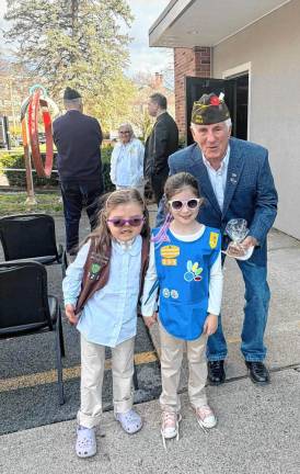 The veterans seemed happy to have some scout-made cookies to enjoy.