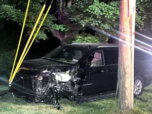 On June 19, a vehicle struck a utility pole near the intersection of Route 207 and Craigville Rd.