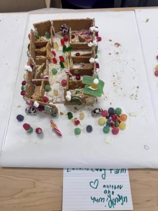 Chester fifth graders build gingerbread houses on a budget