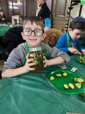 Pickle-making at Chabad of Goshen