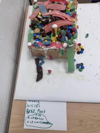 Chester fifth graders build gingerbread houses on a budget