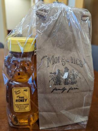 The Hardyston school district got creative, packaging local oats and honey into take-home bags for middle schoolers. Photo provided