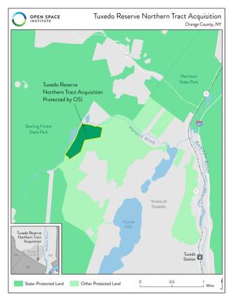 A map detailing OSI’s latest land acquisition in Tuxedo.