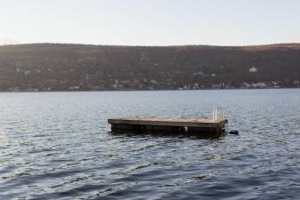 Swimming raft on Greenwood Lake