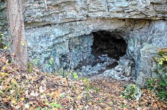 An opening to the Dutchess Quarry cave system.