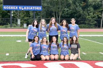 The Goshen girls’ swim team.