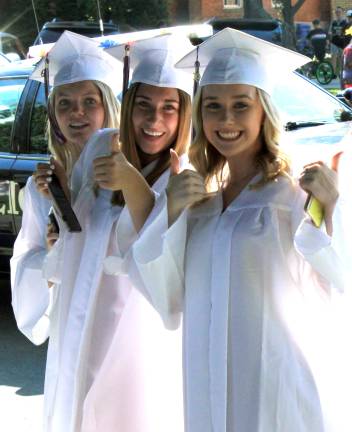 Soon-to-be graduates on the march to the Historic Track