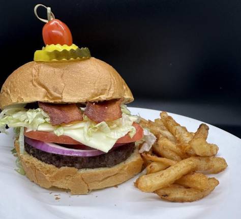 A burger served at Vernon High School. Photo provided