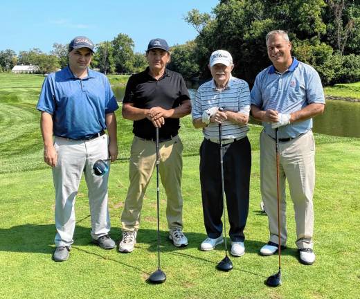 The winning men’s foursome, representing sponsor Chartwell Strategy Group: Gus Steiger Jr., Gus Steiger, Richard Cignarella, and David Tamasi.<i> </i>