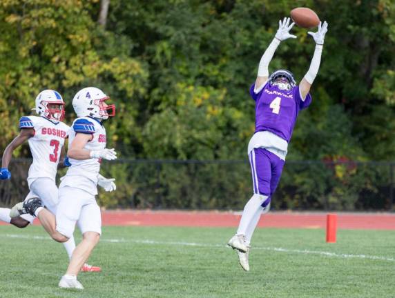 Warwick varsity football defeated Goshen on the C. A. Morgan Field 41-18.