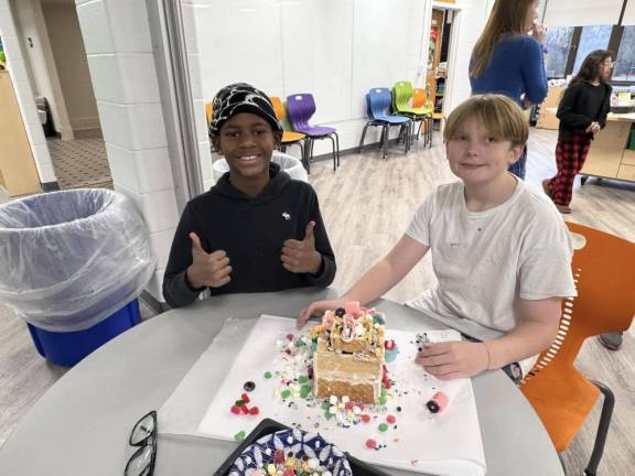 Chester fifth graders build gingerbread houses on a budget