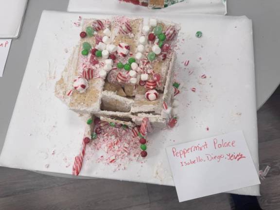 Chester fifth graders build gingerbread houses on a budget