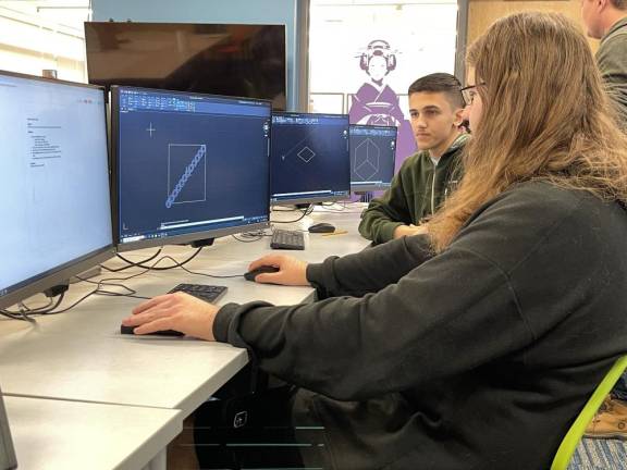 Chester Academy students design pan flutes using AutoCAD