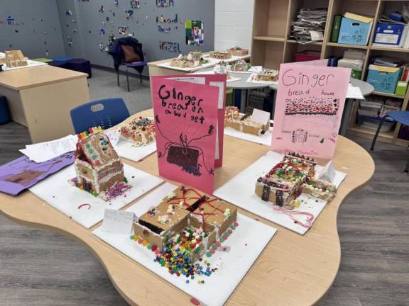 Chester fifth graders build gingerbread houses on a budget