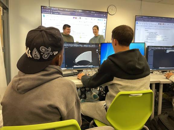 Chester Academy students design pan flutes using AutoCAD