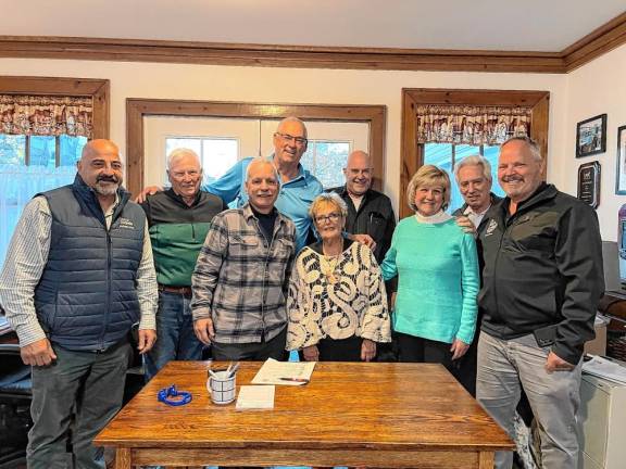 L-R Joe Betro, Jerry Fielding, Scott Perry, Steve Jones, Donna Drybred, Richard Ostner, Eveline White, George Casale, and Steve Brescia.