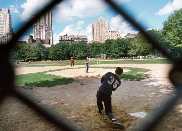 &quot;Baseball, South Ballfield,&quot; Central Park, 1978. Ed Hausner, NYC Parks Photo Archive