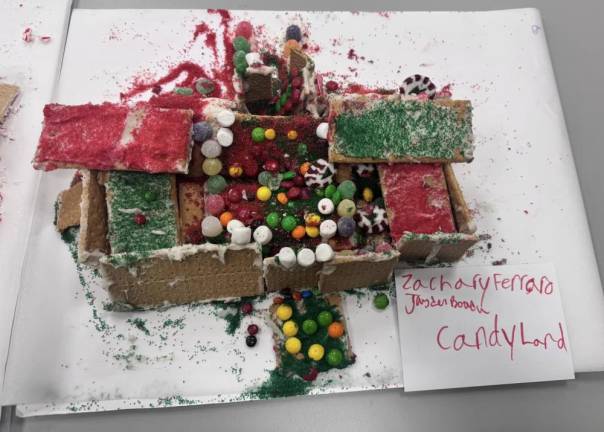 Chester fifth graders build gingerbread houses on a budget