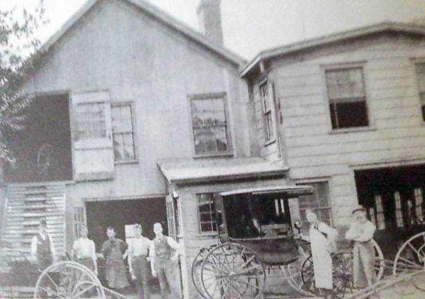 James Scott Jr. manufactured carriages and sulkies. His building on Webster Avenue is no longer standing. Photos courtesy of the Village of Goshen Historian Edward P. Connor.