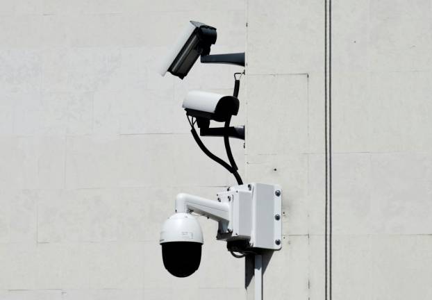 An example of outdoor security cameras.