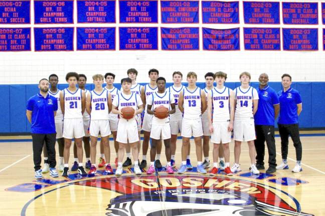 The Goshen High School boys’ basketball team.