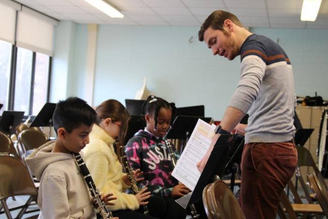 Students practicing ahead of their Jan. 23 concert.