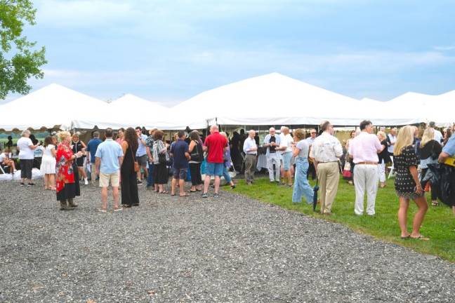 A large crowd gathered for the annual dinner.