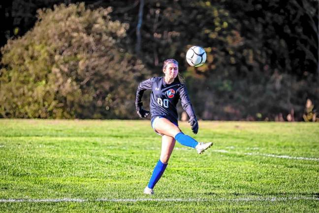 Girls’ varsity soccer co-captain Steph Clark.