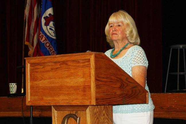 Board President Judy Green welcomes faculty and staff to another school year.