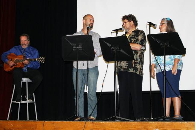 Joe Palancia, William Greene, Chris Tucci and Cathy Frahme sing a humorous back-to-school parody to the tune of the Beatles&#x2019; popular song, &#x201c;Help.&#x201d;