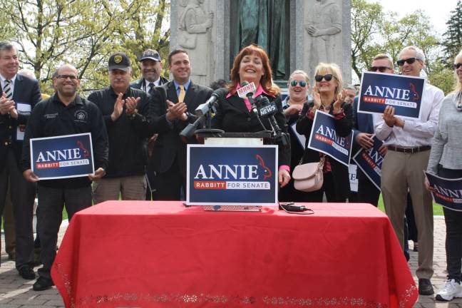 Orange County Clerk Annie Rabbitt, a Republican, announced Monday, May 7, her campaign for the 42nd New York State Senate District.