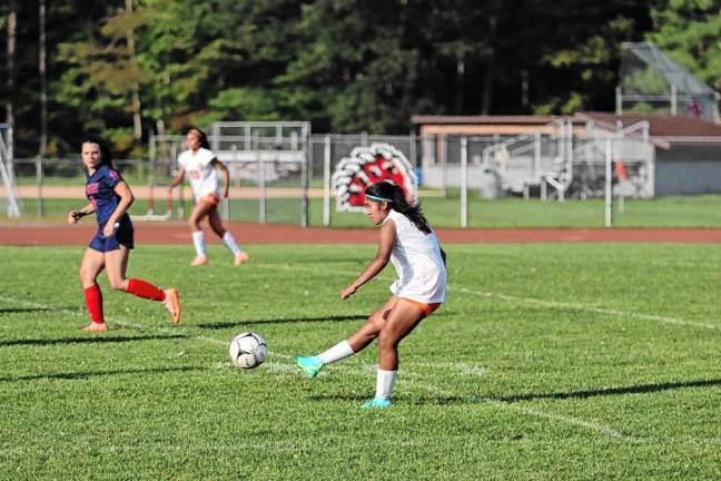 Girls’ varsity soccer co-captain Ashley Aucancela.