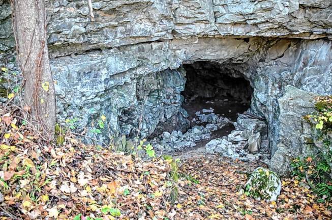 An opening to the Dutchess Quarry cave system.