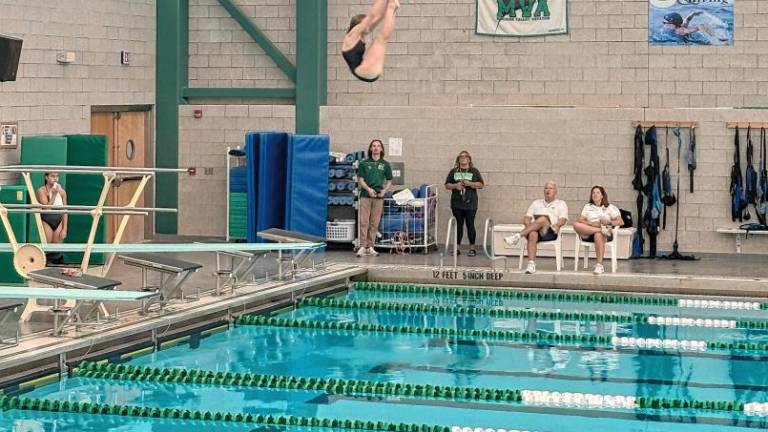 Goshen freshman Kaylee Croughan came in second place during a Valley Central meet for divers.